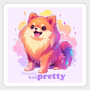 Needy but pretty pomeranian dog Magnet